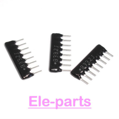 50 PCS B08-332J SIP-8 B08-332 3.3K ohm 4 Commoned Resistor Network Array 8 PIN