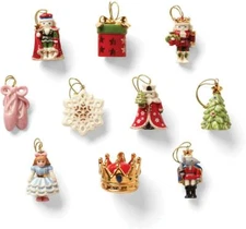 Lenox ~NUTCRACKER ~ 10 pc Ornaments Set Christmas  2021  NEW (No Tree)