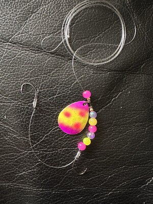 “Purple Margarita “ Colorado Blade Lake Erie Walleye Night Crawler Harness  #27