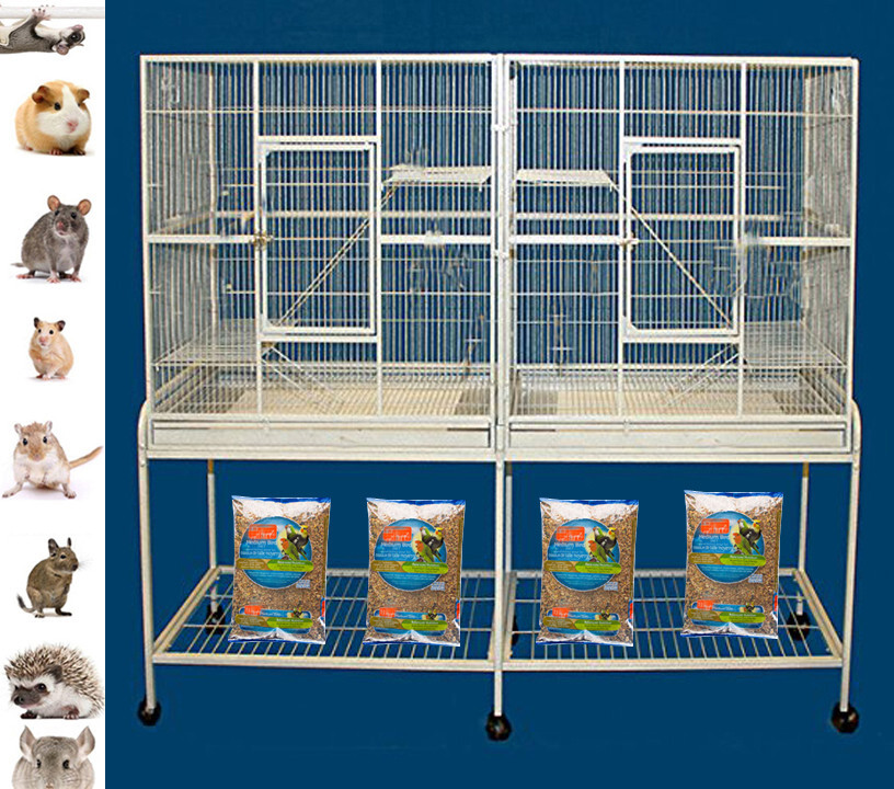 LARGE Double Center Divider Stand Cage For Guinea Pig Ferret