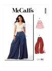 McCall's Sewing Pattern 8292 Misses 16-24 Pants & Shorts High Waist & Wide Leg