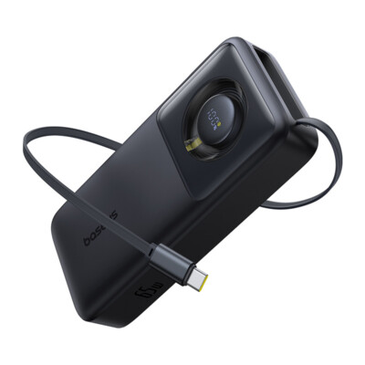 Baseus 20000mah 65W Powerbank Handy Laptop Schnell Ladegerät einziehbarem Kabel