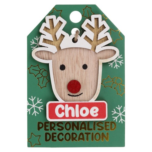 Christmas Tree Reindeer Ornaments Decorations Personalised Names - Picture 93 of 388