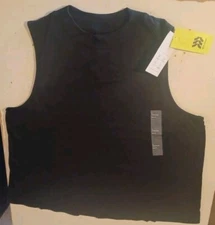 NEW All In Motion Women's Large Black Sleeveless Body Fit Tank Top Shirt