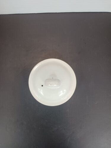One Vintage Antique Ceramic Teapot Lid Replacement Small See Pictures White - Picture 2 of 11