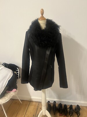 Ashley B Leder Und Lammfell Jacke 