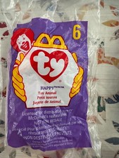 1998 McDonald  s Ty Teenie Beanie Baby 6 - Happy - New in Bag