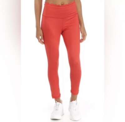 NWT Crown & Ivy Lounge Scallop Hem Sport Leggings Hot Pink Size XXL