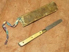 ANTIQUE 19TH CENTURY JEWISH KOSHER SHECHITA SLAUGHTER KNIFE (Animal slaughter).