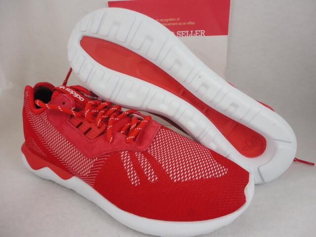 Adidas Tubular Runner Weave, Scarlet Red White B25597 Men's Sz 12