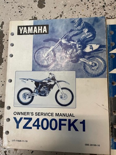 1997 1998 Yamaha YZ400FK1 Servicio Reparación Tienda Dueños Manual Juego Con - Imagen 5 de 7