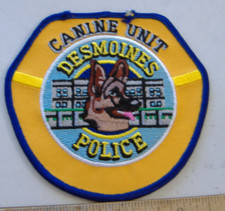 DESMONIES POLICE IOWA     K-9  FABRIC PATCH