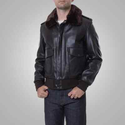 RAF Bomber B3 Men s Aviator Genuine Cow Leather Bomber Jacket Pilot Flying Coat