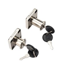 Quality Metal Drawer Lock Kit 2 Keys Cabinet Cupboard Door Office Desk Catch