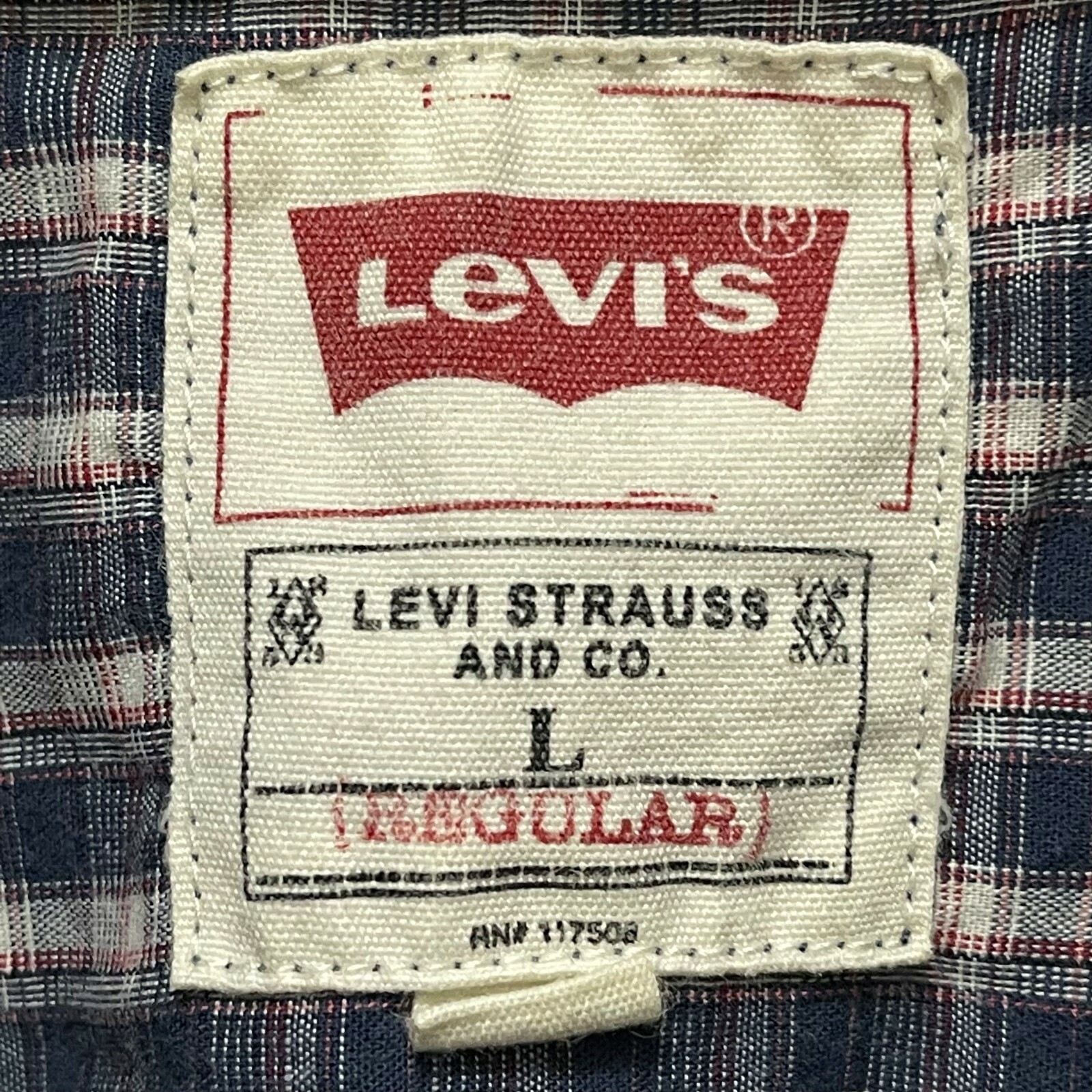 Levi's Men's Ferra Plaid Button Long Sleeve Western Flannel Shirt Orange  Size Extra Large