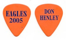 Eagles Don Henley Orange Guitar Pick - 2005 Farewell I Tour