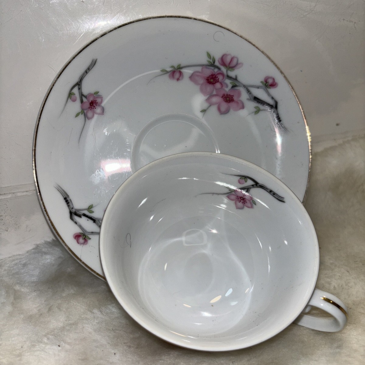 Diamond China CHERRY BLOSSOM JAPAN Cup And Saucer Set | eBay