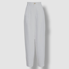  365 Vince Womens White Pleated-Front Straight Leg Tapered Trousers Pants SZ 8