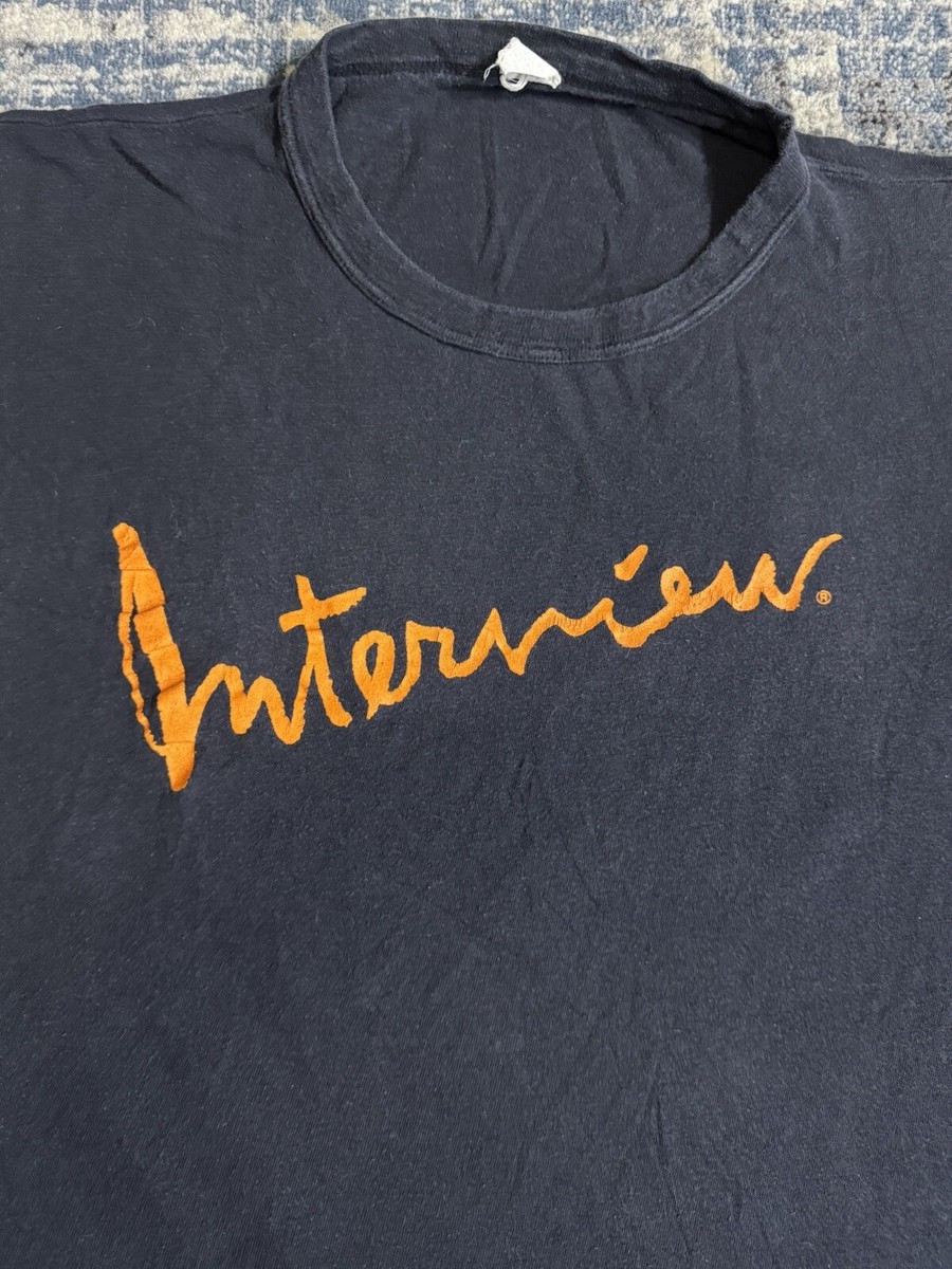 Vintage 70s Andy Warhol's Interview Magazine T Shirt Size Large