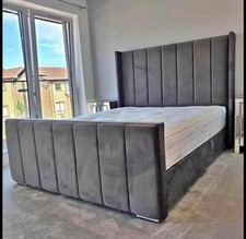 Stylish Wing ottoman storage gas lift bed NEW