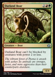 Outland Boar x4 - Aether Revolt - NM-Mint, English - Aether Revolt