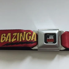 Big Bang Theory BAZINGA Red Comic Book Buckle Seat Belt Authentic Buckle-Down 