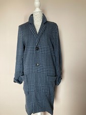 Majestic Filatures Wool Blend Coat Size L Uk 14 Eur 40