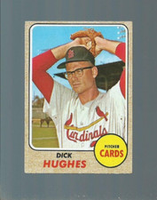 1968 TOPPS #253 DICK HUGHES - CARDINALS -  EX/MT