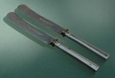 2 X 800 Silber Messer - J.A. Henckels Solingen Zwillingswerk  - Monogramm