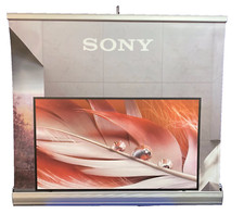 Pro Retractable Banner Stand W/Replaceable Banner, 32" Wide, 7ft Tall, Pre Owned