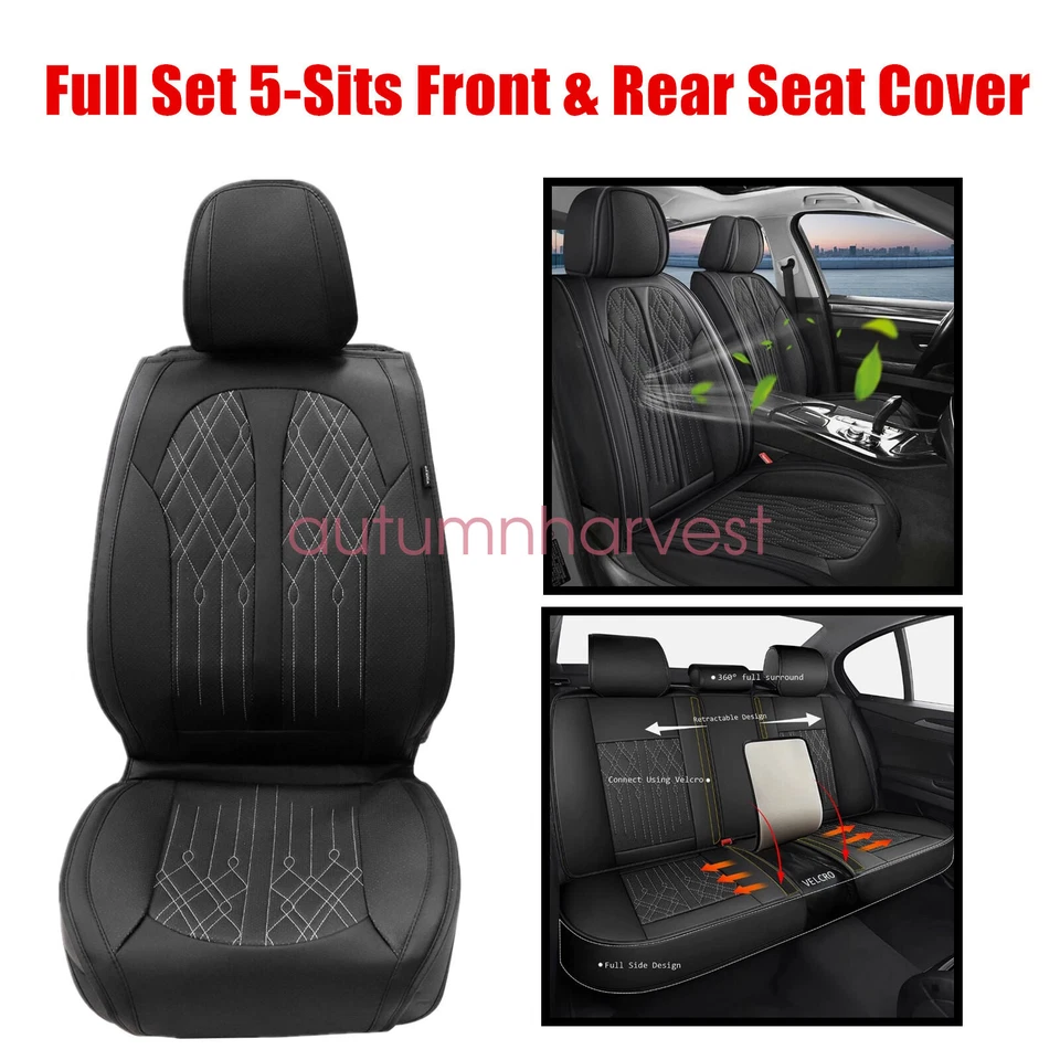 Juego completo de 5 asientos de cuero para Scion tC xB 2016 funda de asiento de coche cojín delantero + trasero Foto 2 de 4