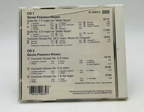 Water Music / Music For Firework CD 44 9063-2 - Picture 2 of 5