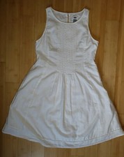   Old Navy sz S Tall White Sleeveless Pleated Dress NWOT 