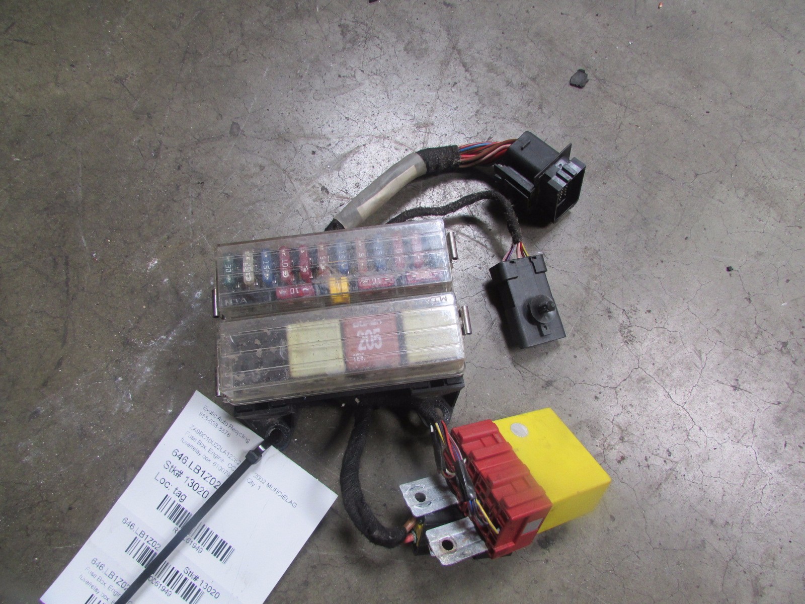 Lamborghini Murcielago, Fuse/Relay Box, Fuse Box, Used, P/N 61007933