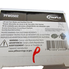 Proflo Classic Plastic Lift Turn Drain in Satin Nickel PFW0502 LOT OF 2