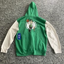 NWT Men  s NBA Ultra Game Boston Celtics Full Zip Green/Cream Hoodie Size M