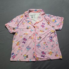 New Sanrio Hello Kitty and Friends Pajama Top Women Medium Pink Kuromi Floral