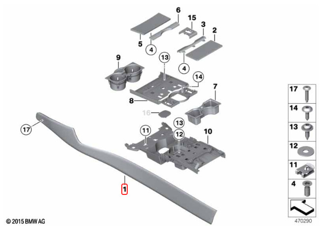 Rolls-Royce Dawn 2009-2023 Right Center console