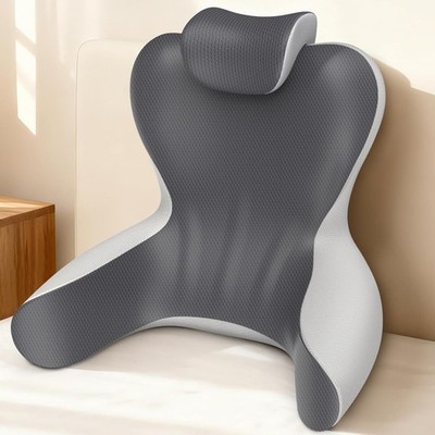 Reading Pillow for Sitting in Bed, 22 H Bed Rest Pillows with Arms, Back Pillows