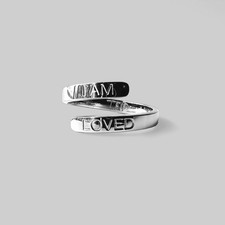 I Am Loved Ring, Adjustable, High Quality Stainless Steel, Inspirational Jewelry