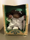 Vintage 1983 Cabbage Patch Kids Doll NIB AA Brown Yarn Hair Coleco Attached w/BC