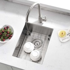 12x16 Inch Undermount Bar Sink Small Kitchen Sink Stainless Steel 3256E UP2