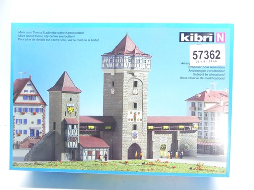 Kibri N 57362 kit muralla con torre, sin construir, NUEVO en EMBALAJE ORIGINAL #69679 | Condition: Gebraucht