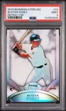 2010 Bowman Sterling Buster Posey #23 Refractor #d 71/199 Rookie Card PSA 9 MINT