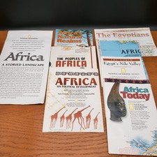 National Geographic Africa Map Lot 8 pcs + Egyptians 1962&ndash;2001 Travel History