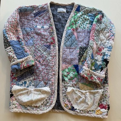 Pieces of the Past Susan Austin Handmade Patchwork Quilted Jacket Kimono