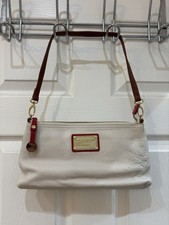 Autentica borsa a tracolla Marc By Marc Jacobs in pelle bianca con bordo rosso