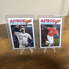Topps Heritage chrome Astros Cristian Javier Jesus Sanchez 2 Card Lot 2026 Astro