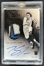 2015-16 Panini Noir Karl-Anthony Towns Patch Rookie RC Auto #/99 Timberwolves
