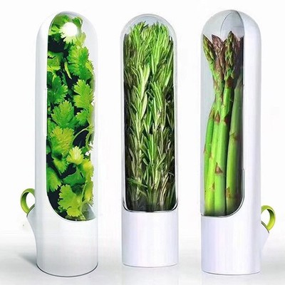 3Pcs Herb Saver for Refrigerator, Herb Keeper Herb Saver Pod Cilantro Contain...